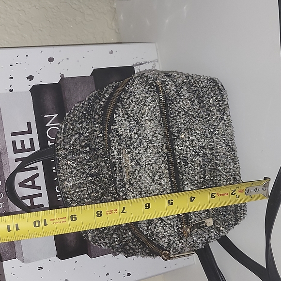 EUC Kate Spade mini natalia backpack in .tweed. tinsely sparkly..leather.. - Picture 4 of 11